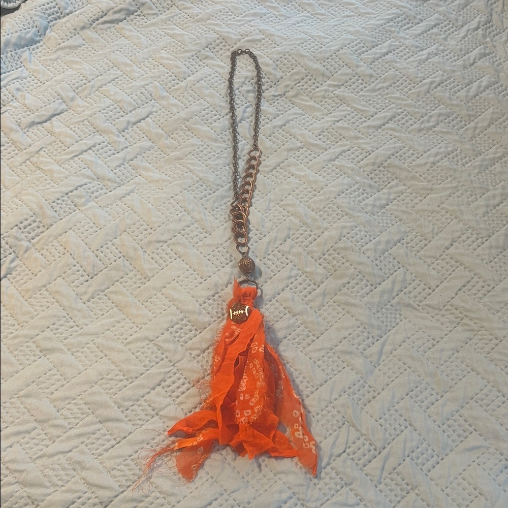 Bohemian Orange Tassel Necklace